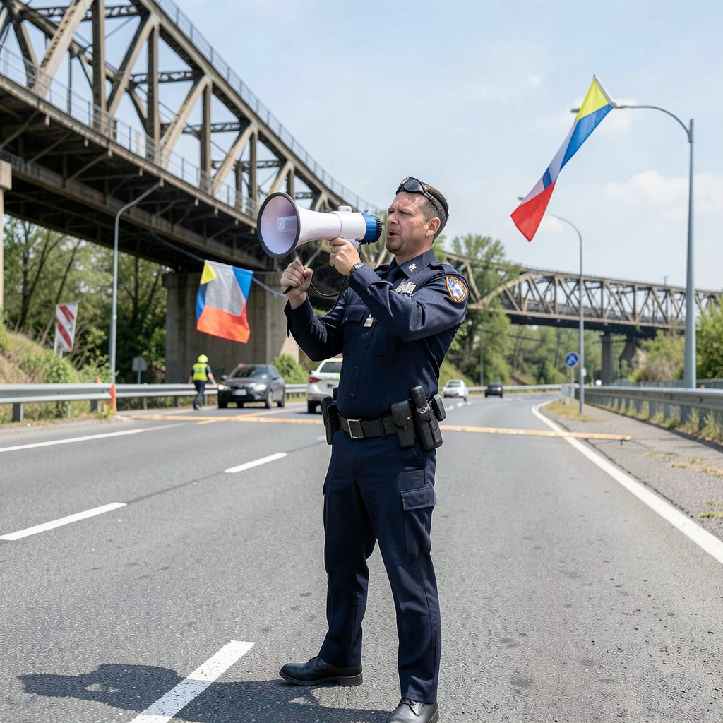 Police Close Road Near Railway Bridge Following Incident